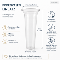 Bodenvaseneinsatz Kunststoff - 32 cm