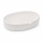 BONJA Seifenschale Wellness Weiß aus Dolomit – ovale Seifenablage 13 x 9 cm