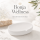 BONJA Seifenschale Wellness Weiß aus Dolomit – ovale Seifenablage 13 x 9 cm