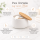 BONJA Aufbewahrungsdose Wellness Weiß mit Bambusdeckel – Dolomit, Ø 12 cm