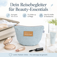 FERNWEH Kosmetiktasche Ready for Takeoff 18 x 12 cm – hellblau