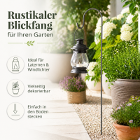 Boltze Gartenstab , H 85 cm, Eisen, Braun