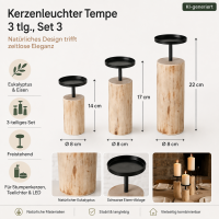 Kerzenhalter Tempe im 3er-SET