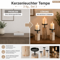 Kerzenhalter Tempe im 3er-SET