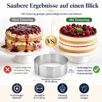 Tortenring, ES, 8 cm, Stufenlos verstellbar