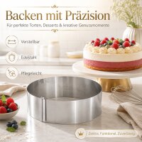 Tortenring, ES, 8 cm, Stufenlos verstellbar