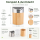 BONJA Kosmetikeimer aus Bambus & Edelstahl – mit Schwingdeckel, 800 ml