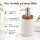 BONJA Seifenspender Wellness aus Dolomit & Bambus – 450 ml