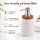 BONJA Seifenspender Wellness aus Dolomit & Bambus – 450 ml