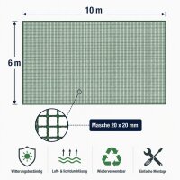 Teichabdecknetz 6 x 10m, Masche 20x20mm