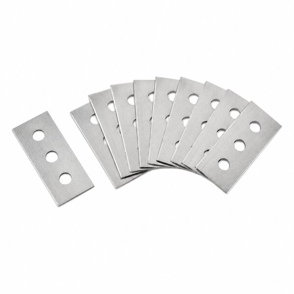 Schaberklingen Edelstahl 0,05x4,3 cm Silberfarben für Reinigungsschaber