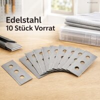 Schaberklingen Edelstahl 0,05x4,3 cm Silberfarben für Reinigungsschaber