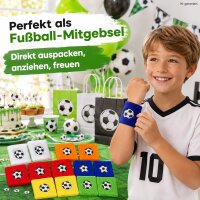 Schweißbänder Kinder Set 6cm Bunt - Fußball Armband für Geburtstage