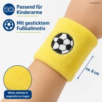 Schweißbänder Kinder Set 6cm Bunt - Fußball Armband für Geburtstage