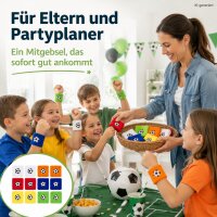Schweißbänder Kinder Set 6cm Bunt - Fußball Armband für Geburtstage