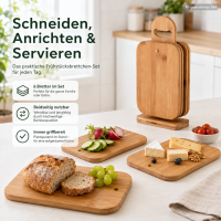 Brettchenständer, Bambus, 6 Stück