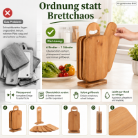 Brettchenständer, Bambus, 6 Stück