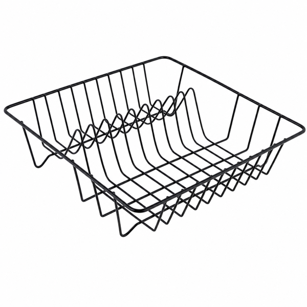 Testrut Geschirrabtropfkorb, 35x9,5x34cm schwarz