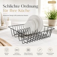 Testrut Geschirrabtropfkorb, 35x9,5x34cm schwarz