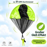 Fallschirmspielzeug 51cm Bunt Kunststoff Kinder Fallschirmspringer