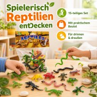 Reptilien Figuren Set 15-teilig für fantasievollen Spielspaß