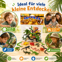 Reptilien Figuren Set 15-teilig für fantasievollen Spielspaß