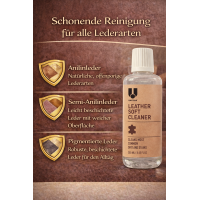 Leather Soft Cleaner für Anilin-; Semi-Anilin- und pigmentiertes Leder