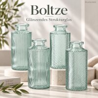 Glasvasen Set Grün 6x13,8cm Salbeigrün - 4 kleine Deko-Vasen aus Glas