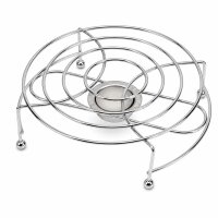 Testrut Stövchen Verschromt ca. 17 cm, Rund