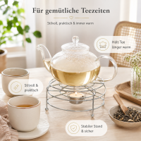 Testrut Stövchen Verschromt ca. 17 cm, Rund