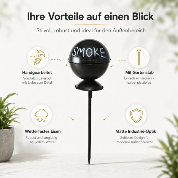 Boltze Aschenbecher mit Bodenstab