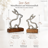 Ostern Dekofigur Hasen 2er-SET