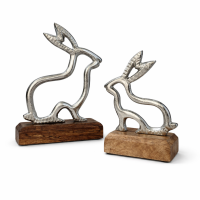 Ostern Dekofigur Hasen 2er-SET