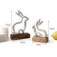 Ostern Dekofigur Hasen 2er-SET