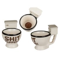 Kaffeebecher Shit Happens WC Kaffeetasse Becher Toilette Witziges Geschenk