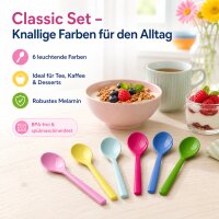 Rice Melamin Teelöffel 6er Pack in Classic Farben