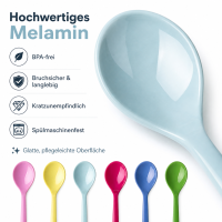 Rice Melamin Teelöffel 6er Pack in Classic Farben