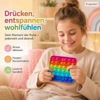 Fidget Pop Toy Rainbow Viereck