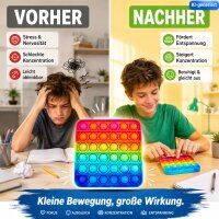 Fidget Pop Toy Rainbow Viereck