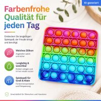 Fidget Pop Toy Rainbow Viereck