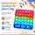 Fidget Pop Toy Rainbow Viereck