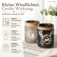 Windlichter Leopold 2er-SET