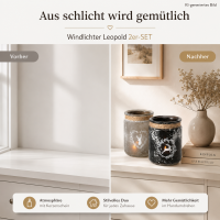 Windlichter Leopold 2er-SET
