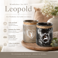 Windlichter Leopold 2er-SET