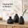 3er Vasen Set 11cm schwarz Anthrazit-Schwarz Keramik für Sideboard
