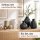 3er Vasen Set 11cm schwarz Anthrazit-Schwarz Keramik für Sideboard