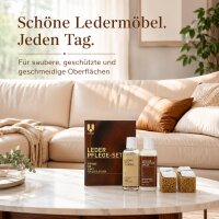 Uniters Leder Pflege Set Maxi für Ledermöbel (Anilin, Semi-Anilin und pigmentiertes Leder)