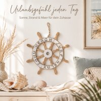 Deko-Steuerrad aus Holz mit Juteband – maritime Wanddeko Ø ca. 30 cm