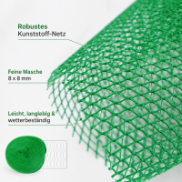 Vogelschutznetz Grün 4 x 5m, Masche 8x8mm