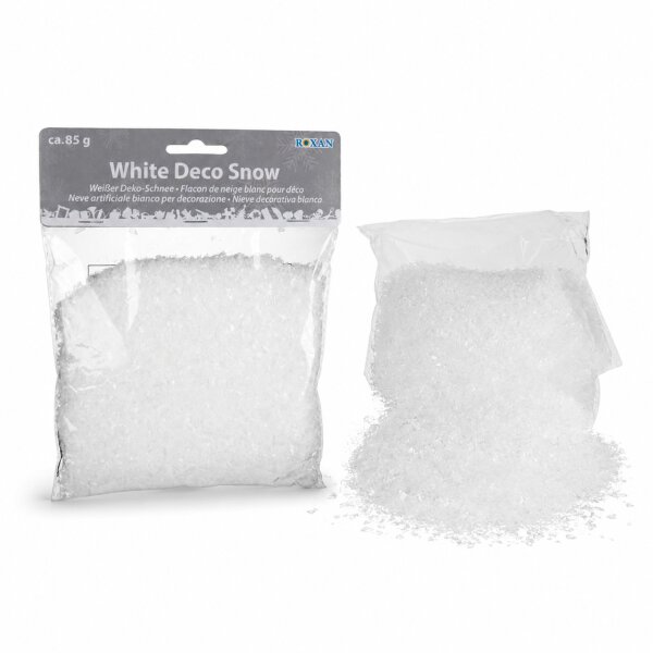 Weißer Deko-Schnee ca. 85 g – Kunstschnee für Winterdeko & Basteln